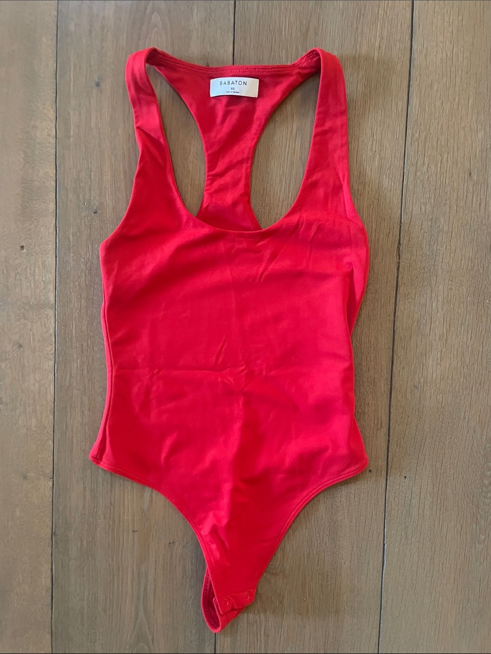 Aritzia "Babaton" Red Racerback Bodysuit- XS